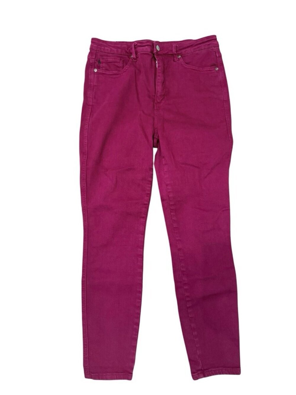 Judy Blue JB 88760 C Garment Dyed Denim Jeans Size 13/31 Maroon Burgundy